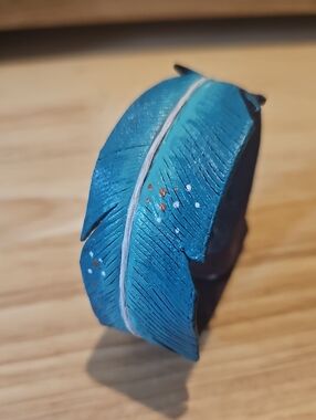 Handmade Leather Feather Bracelet